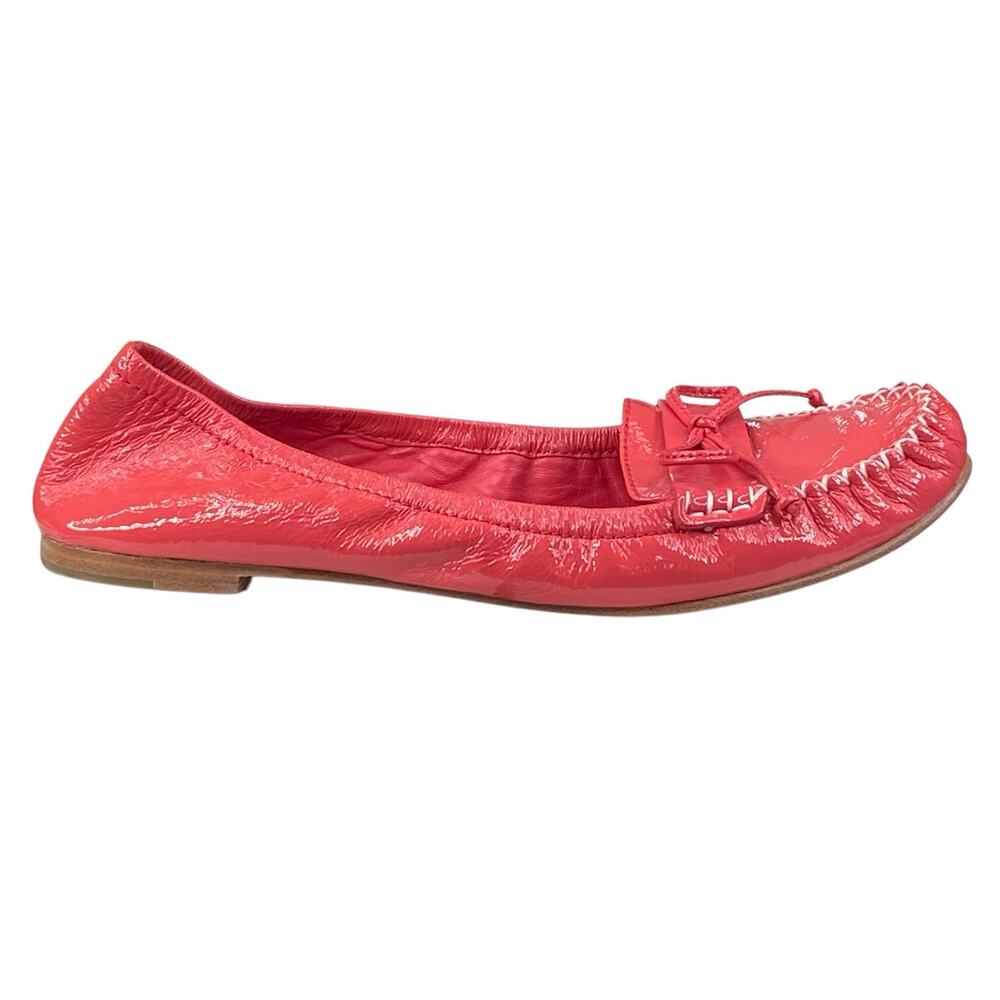 Coach Women’s Junie Coral Patent Leather Loafer Size US 7.5